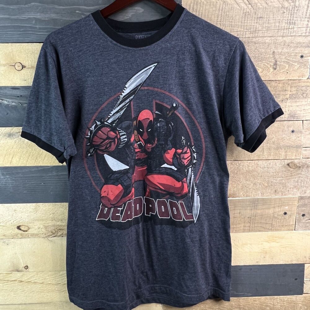 Deadpool Marvel Men's Grey Short Sleeve T-Shirt M - 551